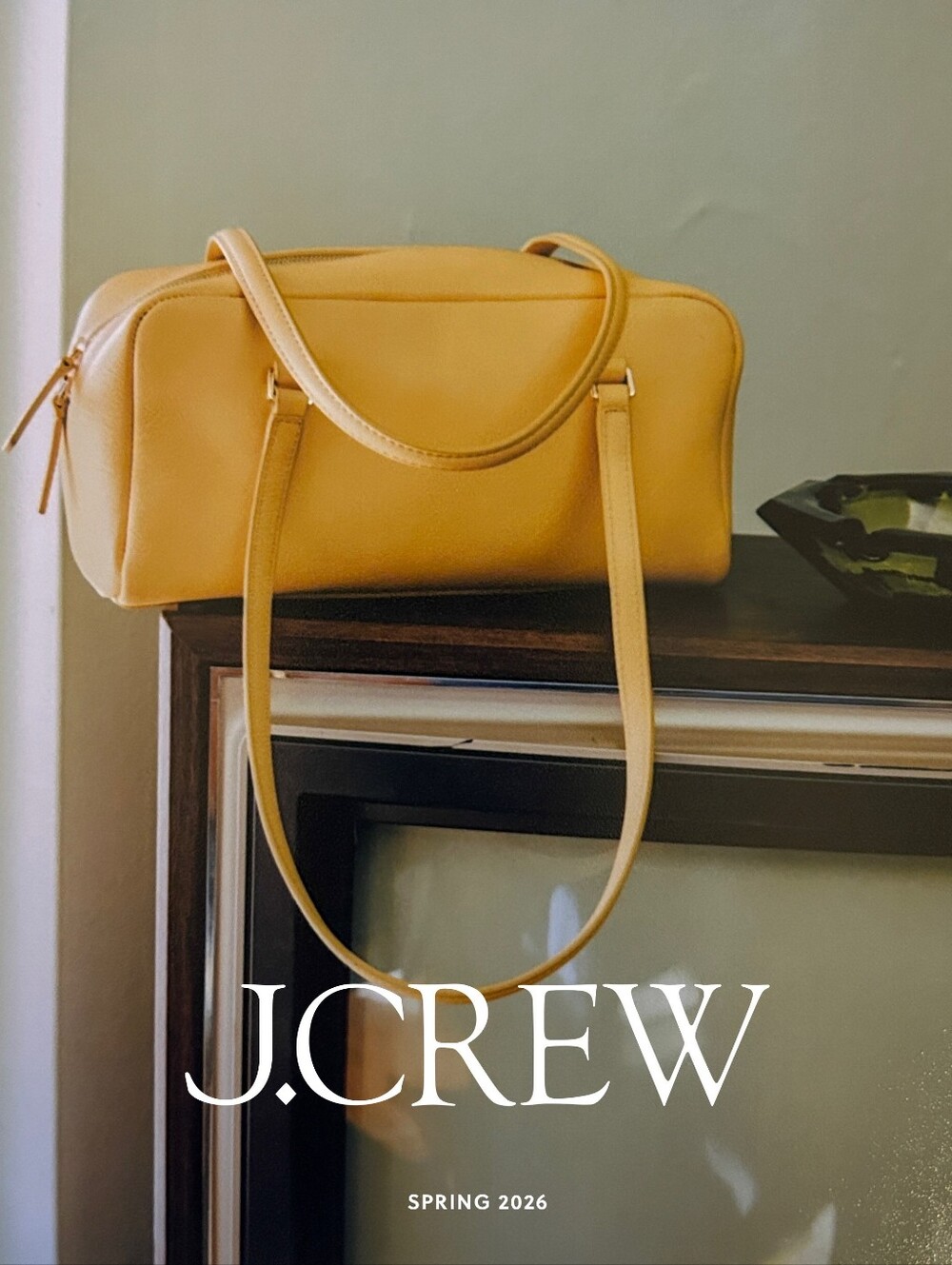 NWT J.Crew Leather Bowling Bag